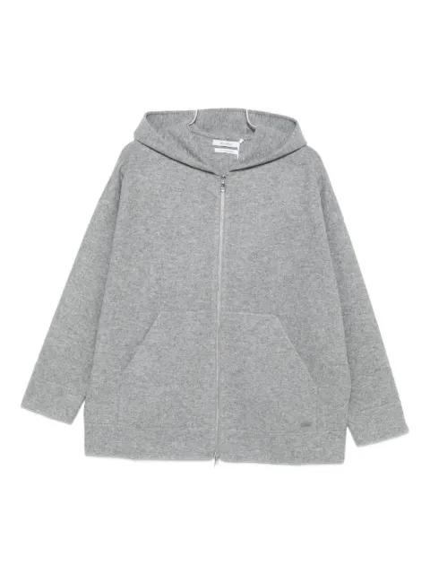 zip-up wool-blend hoodie by MAX MARA