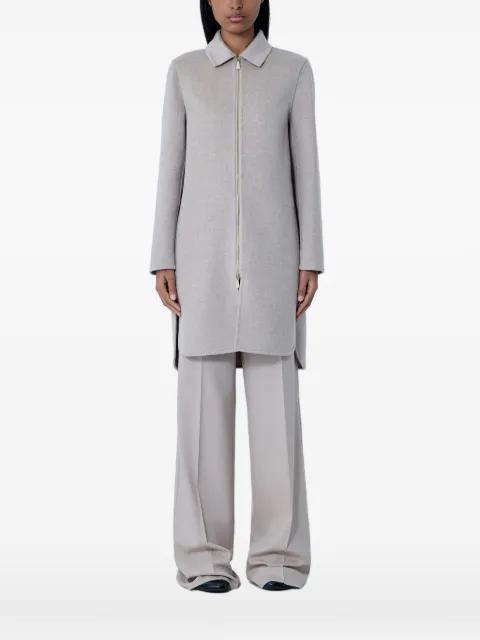 zipped collared coat by MAX MARA