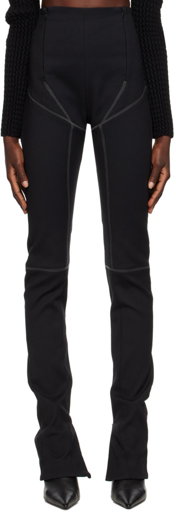 Black Scuba Trousers by MAXIMILIAN DAVIS