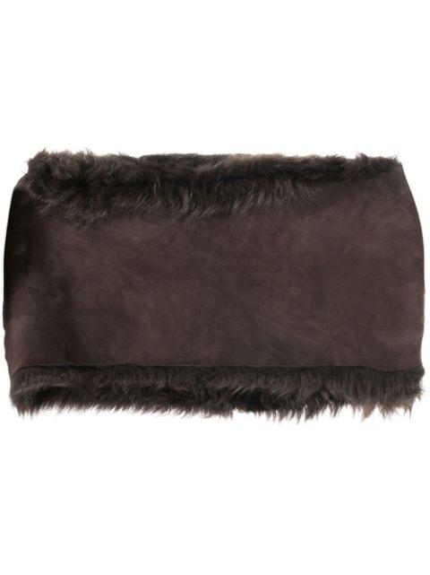 Tigrado shearling mini skirt by MAXIMILIAN DAVIS