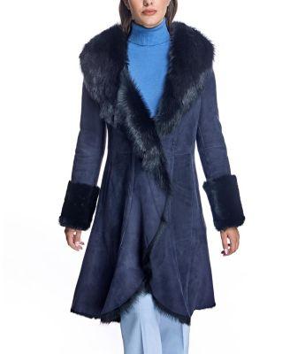 Hooded Shearling Coat by MAXIMILIAN