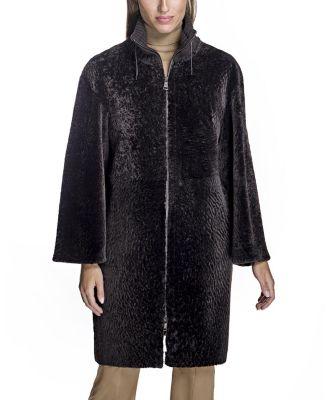 Shearling Lamb Walking Coat by MAXIMILIAN