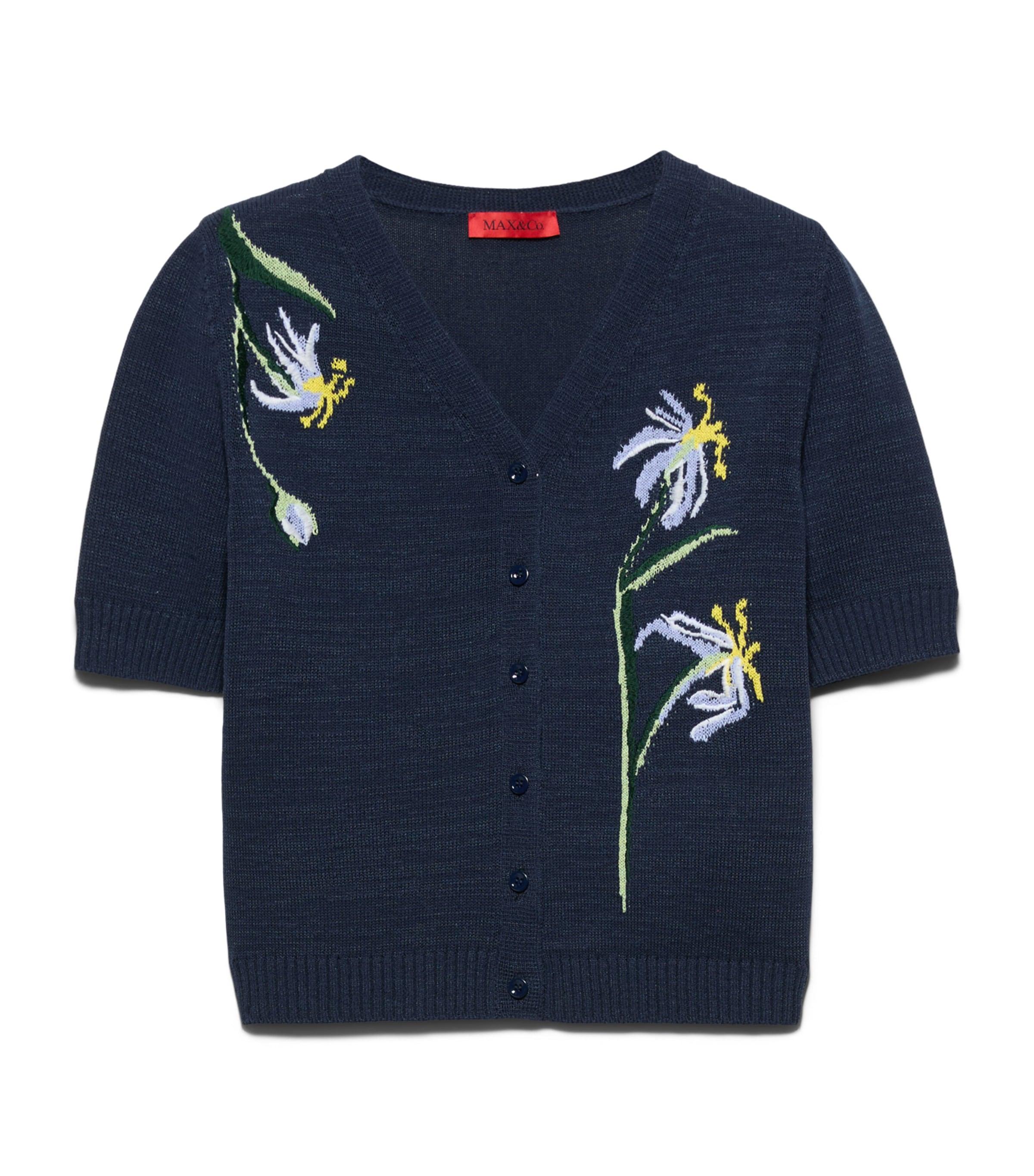 MAX&Co. Cotton-Blend Floral Cardigan by MAX&CO.