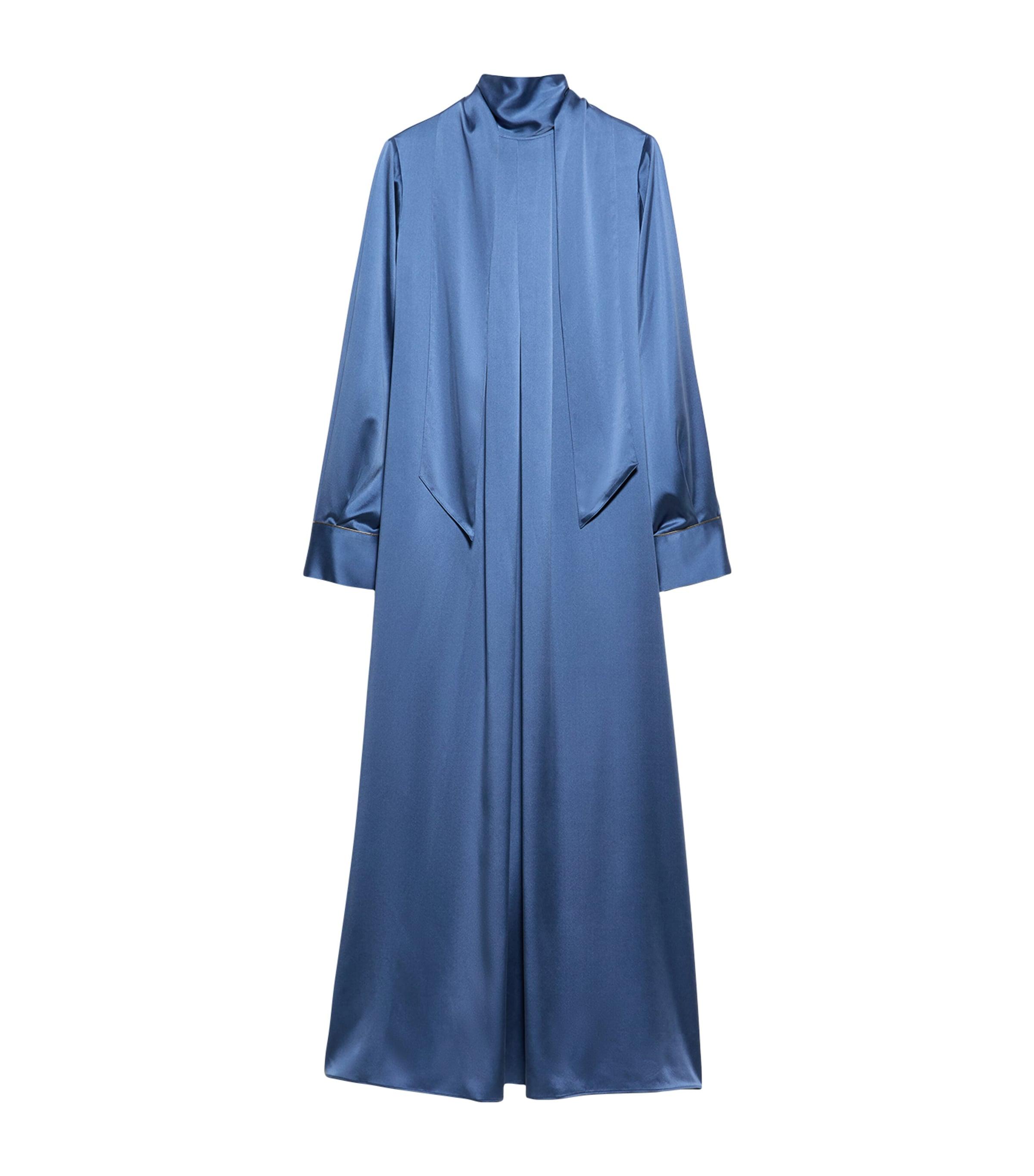 MAX&Co. Stretch-Silk Scar-Neck Maxi Dress by MAX&CO.