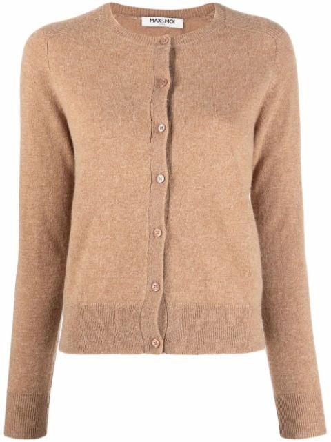 crew-neck cashmere cardigan by MAX&MOI
