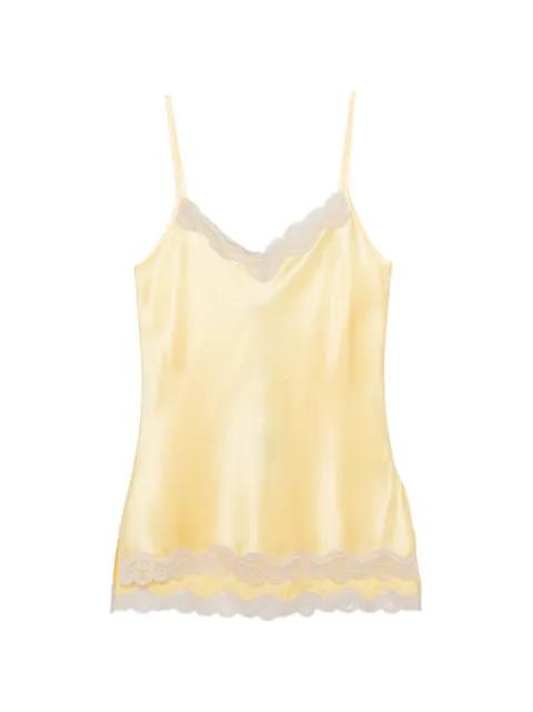 lace-trim silk top by MAX&MOI