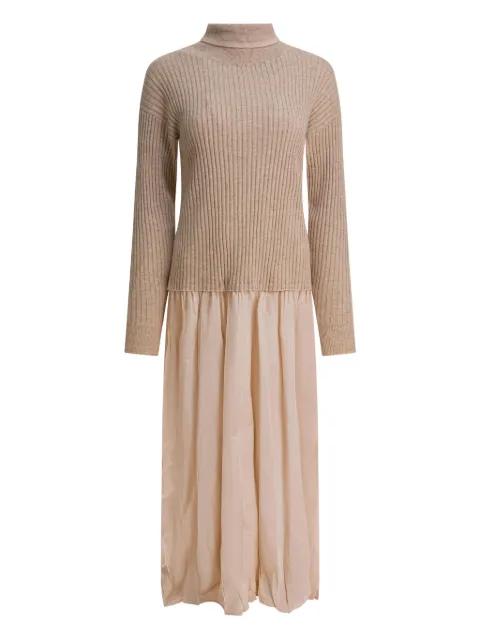 roll neck ribbed dress by MAX&MOI