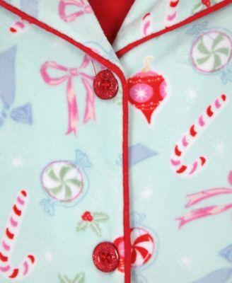 Little and Big Girls 3-Piece Coat, Pants and Scrunchie Pajama Set by MAX&OLIVIA Little and Big Girls 3-Piece Coat, Pants and Scrunchie Pajama Set by MAX&OLIVIA