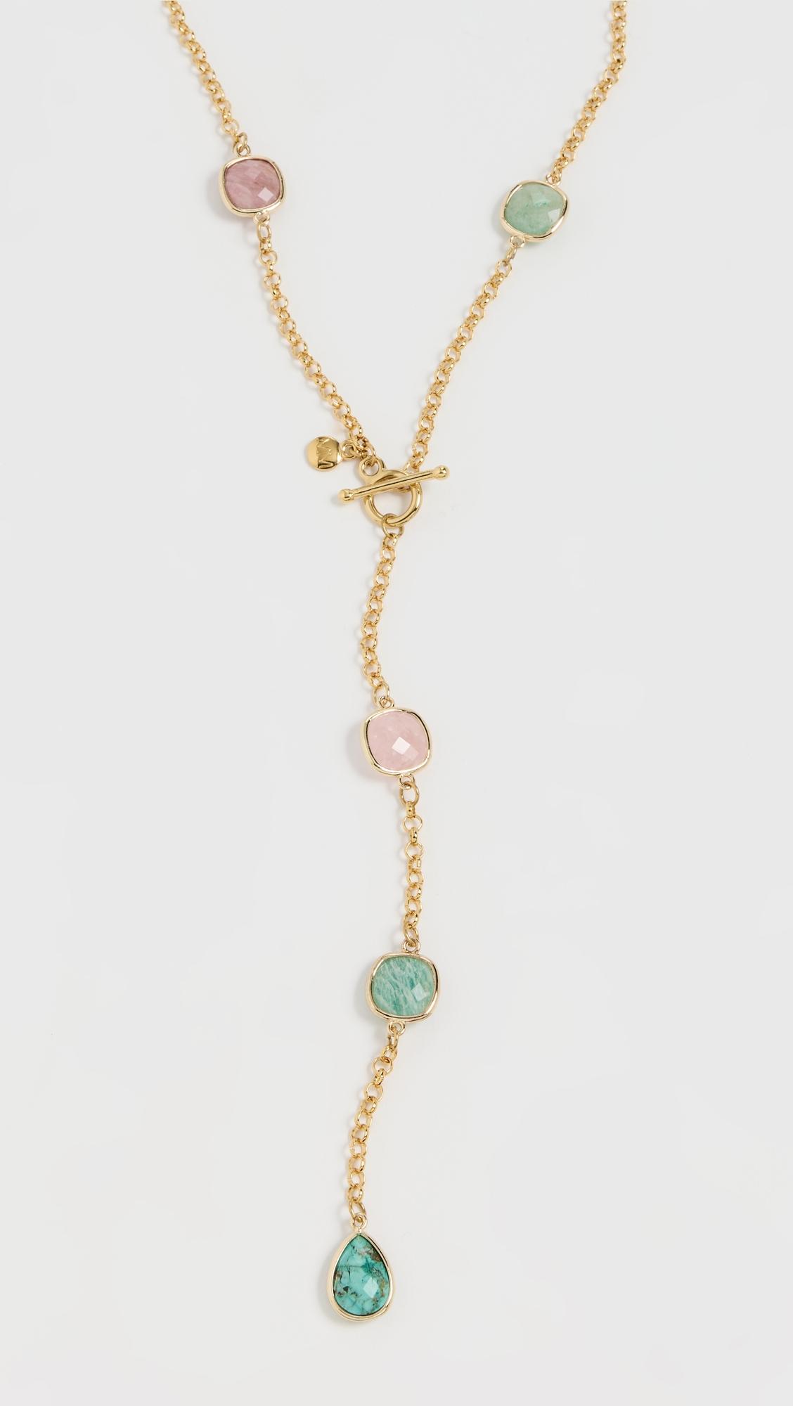 Stone Lariat Necklace by MAYAMAR