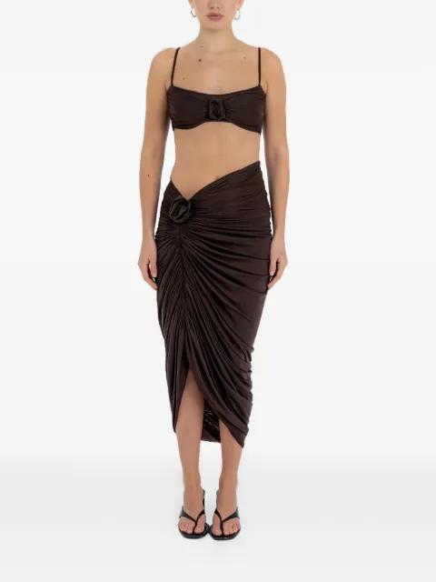 Medusa floral-appliqué beachwear set (set of two) by MAYGEL CORONEL