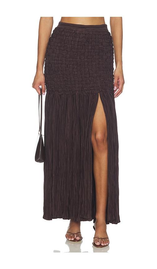 Mayle Vasquez Canoa Skirt in Brown by MAYLE VASQUEZ