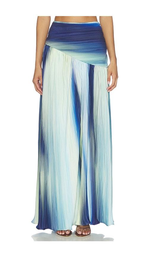 Mayle Vasquez Onda Skirt in Blue,Green by MAYLE VASQUEZ