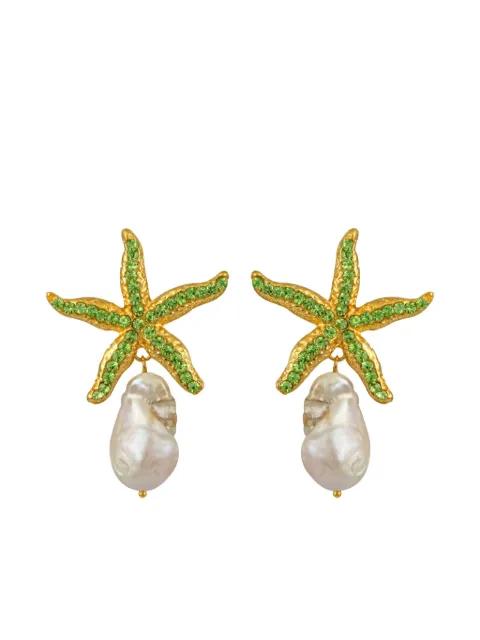 Mariana starfish pearl earrings by MAYOL