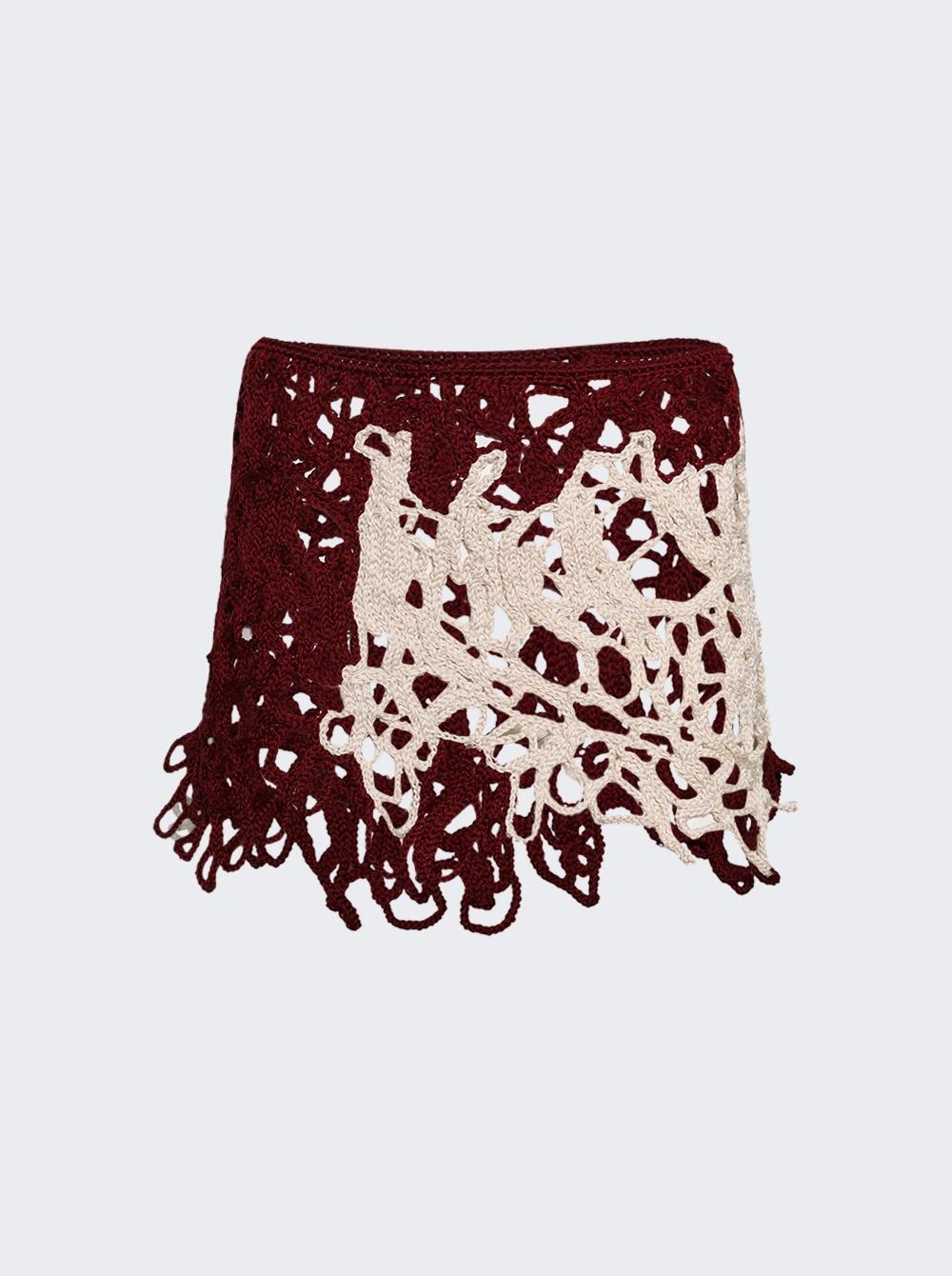 Izu Skirt Red And Ivory  | The Webster by MAYSHA