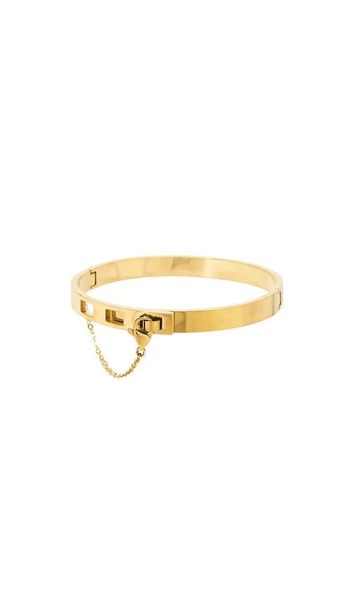 Mazin Jewels Lylah Bangle in Metallic Gold by MAZIN JEWELS