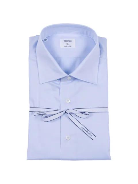 blue slim-fit shirt by MAZZARELLI