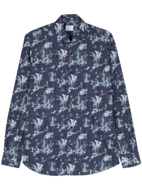 botanical-print cotton shirt by MAZZARELLI