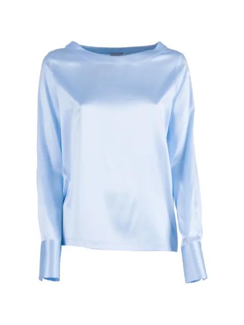 satin-finish long-sleeved blouse by MAZZARELLI