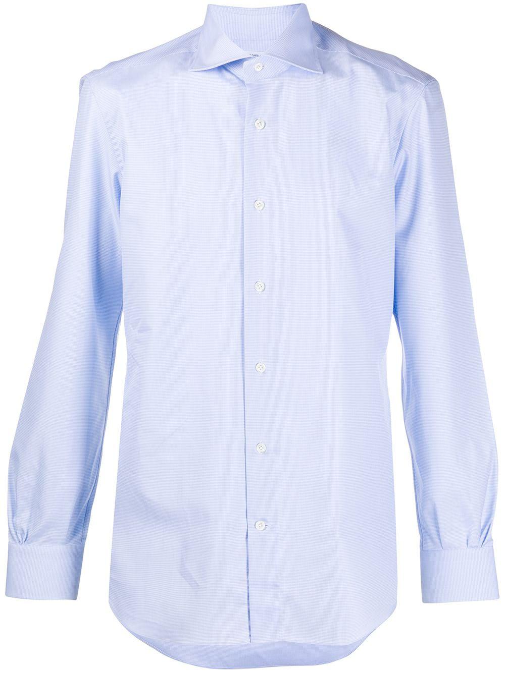 spread-collar houndstooth shirt by MAZZARELLI
