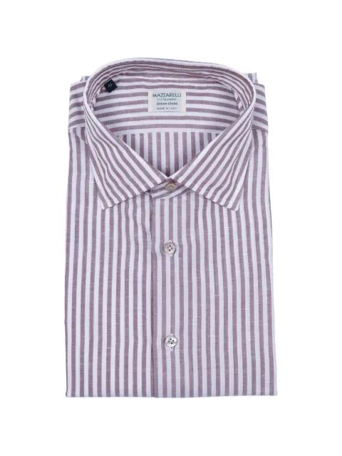 striped-pattern slim-fit shirt by MAZZARELLI