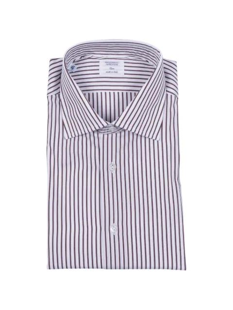 striped-pattern slim-fit shirt by MAZZARELLI
