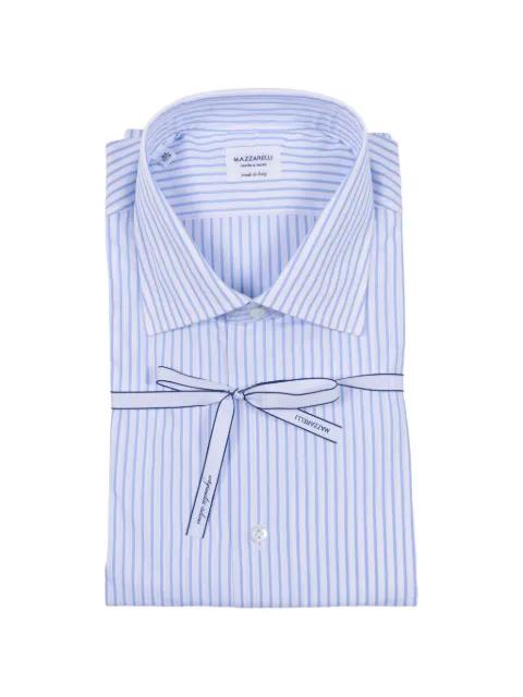 striped-pattern slim-fit shirt by MAZZARELLI