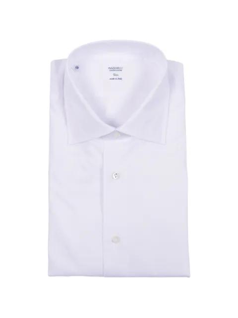 white slim-fit shirt by MAZZARELLI