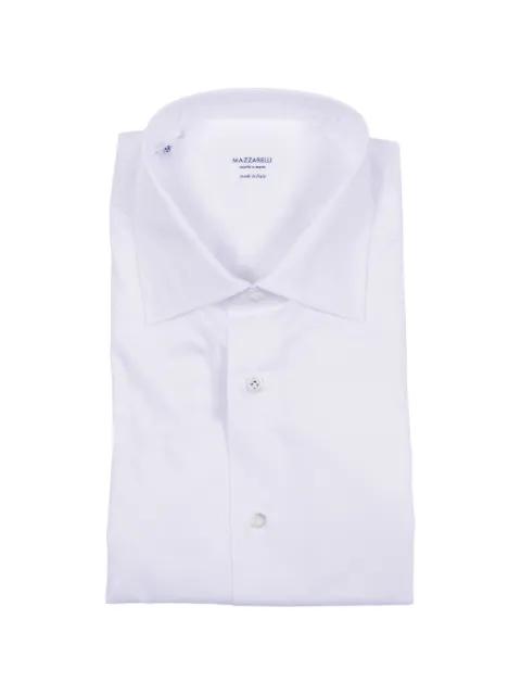 white slim-fit shirt by MAZZARELLI
