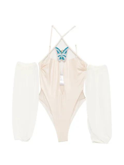 beaded-butterfly swimsuit by MAZZEI