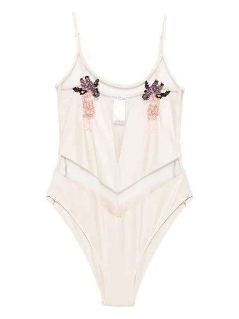 beaded-embellishment swimsuit by MAZZEI