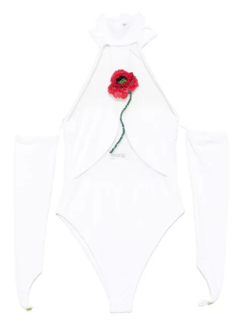 beaded-flower swimsuit by MAZZEI