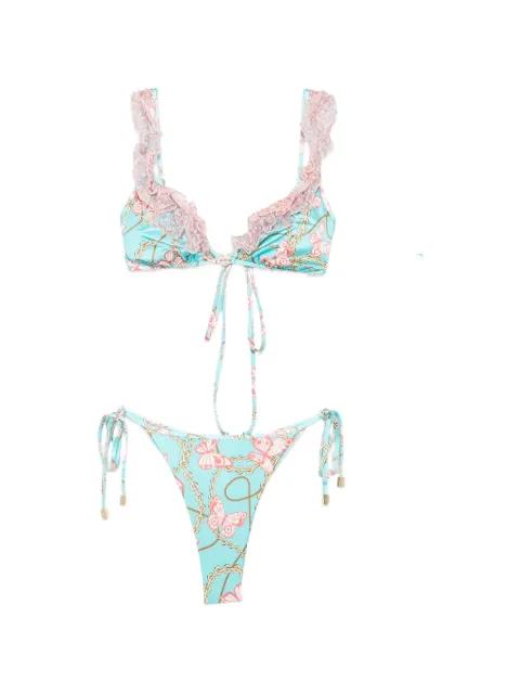 butterfly-print bikini by MAZZEI