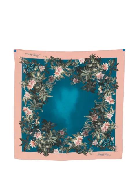 floral-print monkey-motif bandana by MAZZEI
