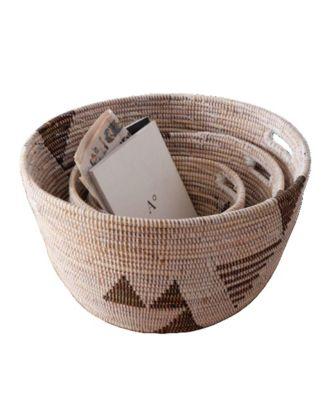 Oval Storage Basket Graphic Print - Set of 3 by MBARE