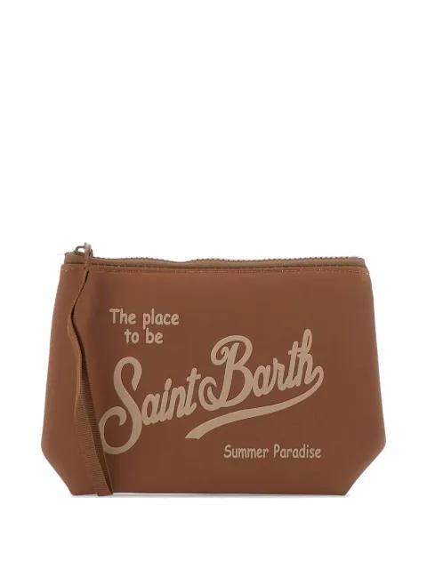 Aline logo-print clutch bag by MC2 SAINT BARTH