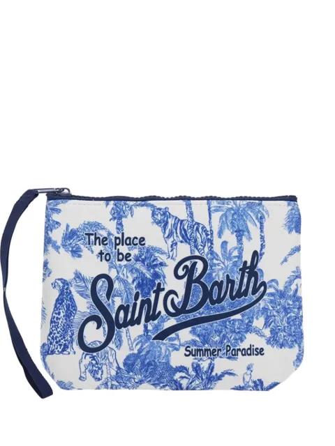 Aline logo-print clutch bag by MC2 SAINT BARTH