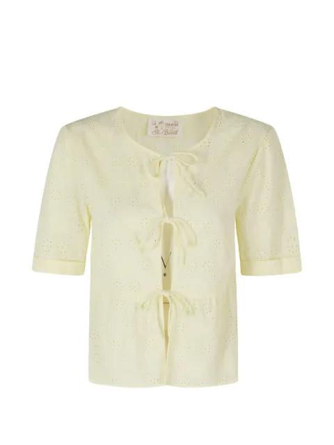 Alyson broderie-anglaise peplum blouse by MC2 SAINT BARTH
