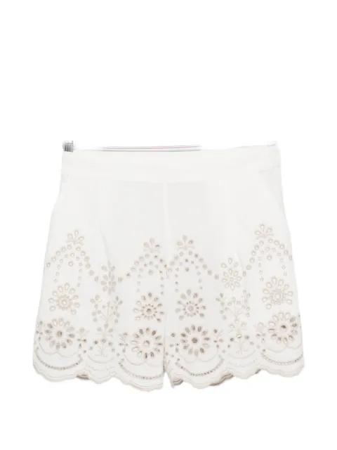 Amani broderie-anglaise scalloped-hem shorts by MC2 SAINT BARTH