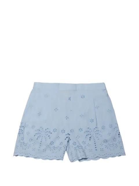 Amani broderie-anglaise scalloped shorts by MC2 SAINT BARTH
