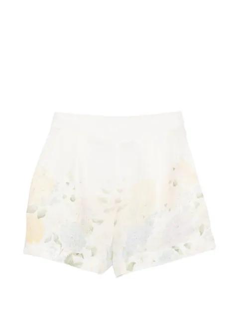 Amani floral-print logo-embroidered shorts by MC2 SAINT BARTH