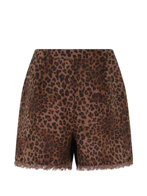 Amani leopard-print frayed shorts by MC2 SAINT BARTH