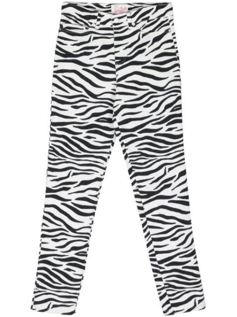 Belleville slim-leg zebra-print jeans by MC2 SAINT BARTH