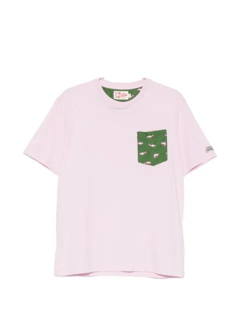 Blanche shark-print pocket T-shirt by MC2 SAINT BARTH