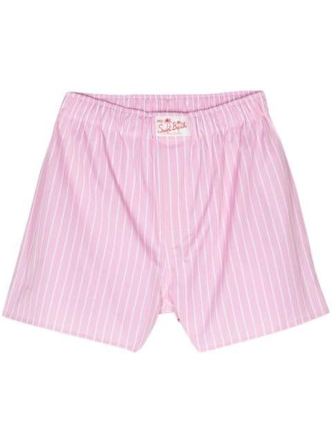 Boxy striped shorts by MC2 SAINT BARTH