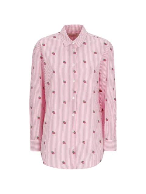 Brigitte strawberry-embroidered striped shirt by MC2 SAINT BARTH