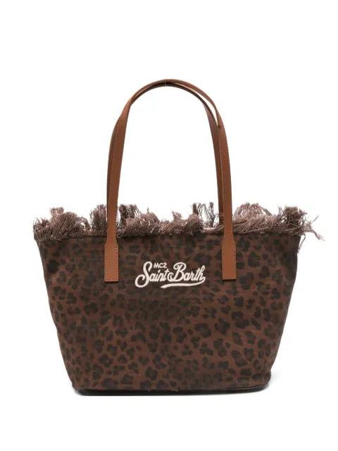 City fringed leopard-print tote bag by MC2 SAINT BARTH