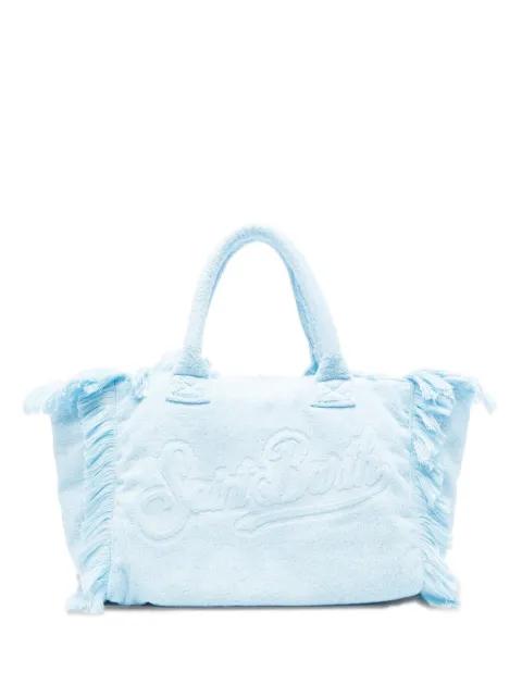 Colette Terry embossed-logo fringed tote bag by MC2 SAINT BARTH