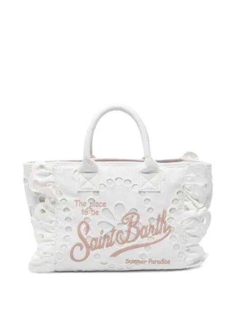 Colette Volant ruffled broderie-anglaise tote bag by MC2 SAINT BARTH