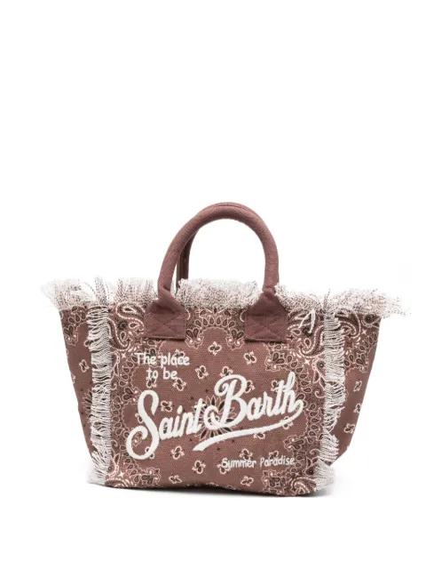 Colette bandana-print frayed tote bag by MC2 SAINT BARTH