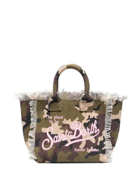 Colette camouflage-print frayed tote bag by MC2 SAINT BARTH